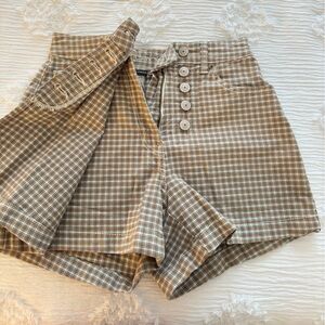 American eagle plaid mom skort